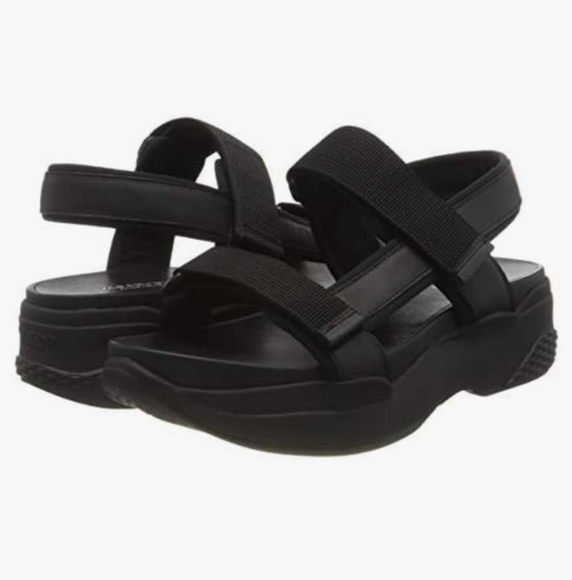 Vagabond Lori Women's Leather Strappy Black Open Toe Sporty Sandals Size 11. - Picture 3 of 16